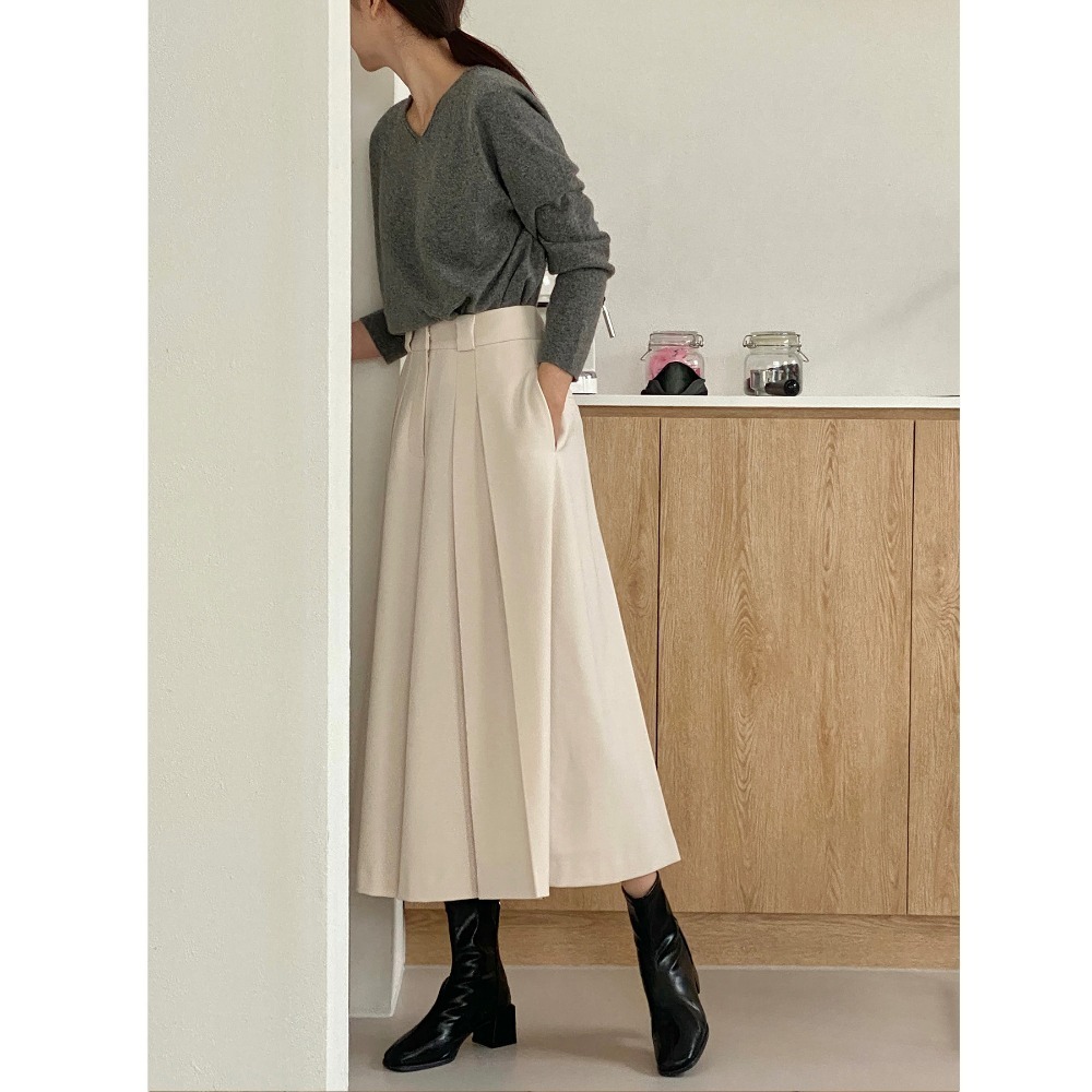 [여유수량]winter wide culotte pants (2colors)